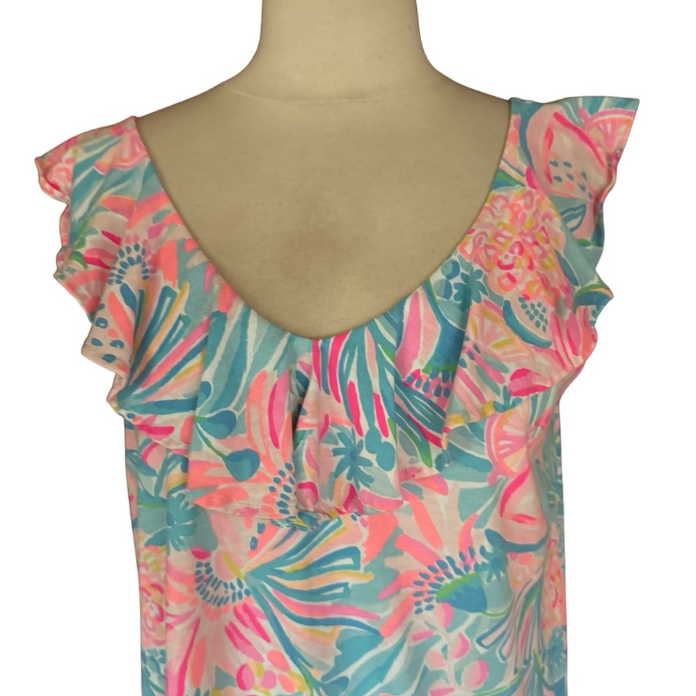 Lilly Pulitzer Ruffled V-Neck Shift Dress - Picture 2 of 6